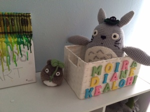 Crochet Totoro, from a free online pattern